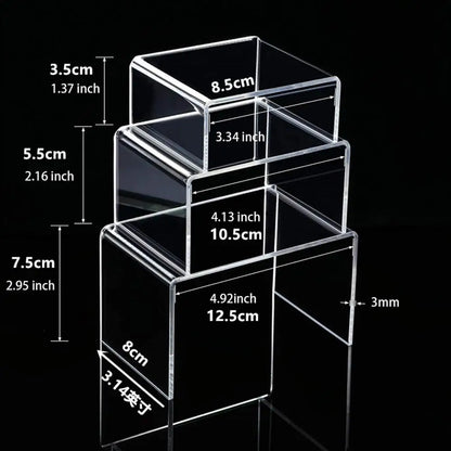 Acrylic Monitor Stand Durable Clear Laptop and Screen Riser Cake Jewelry Art Display Cabinet Hand Office Doll Decor Displaystand