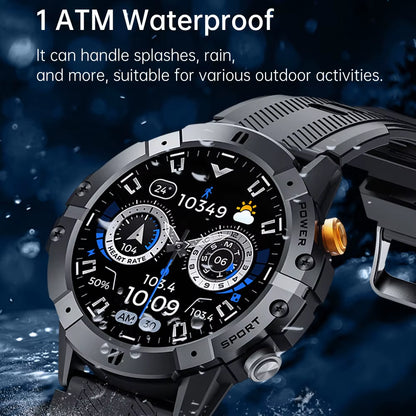 Outdoor Military Smart Watch Bluetooth Call Smartwatch Fitness Clock IP68 Waterproof Sports Men'S Watches for IOS Android 2025