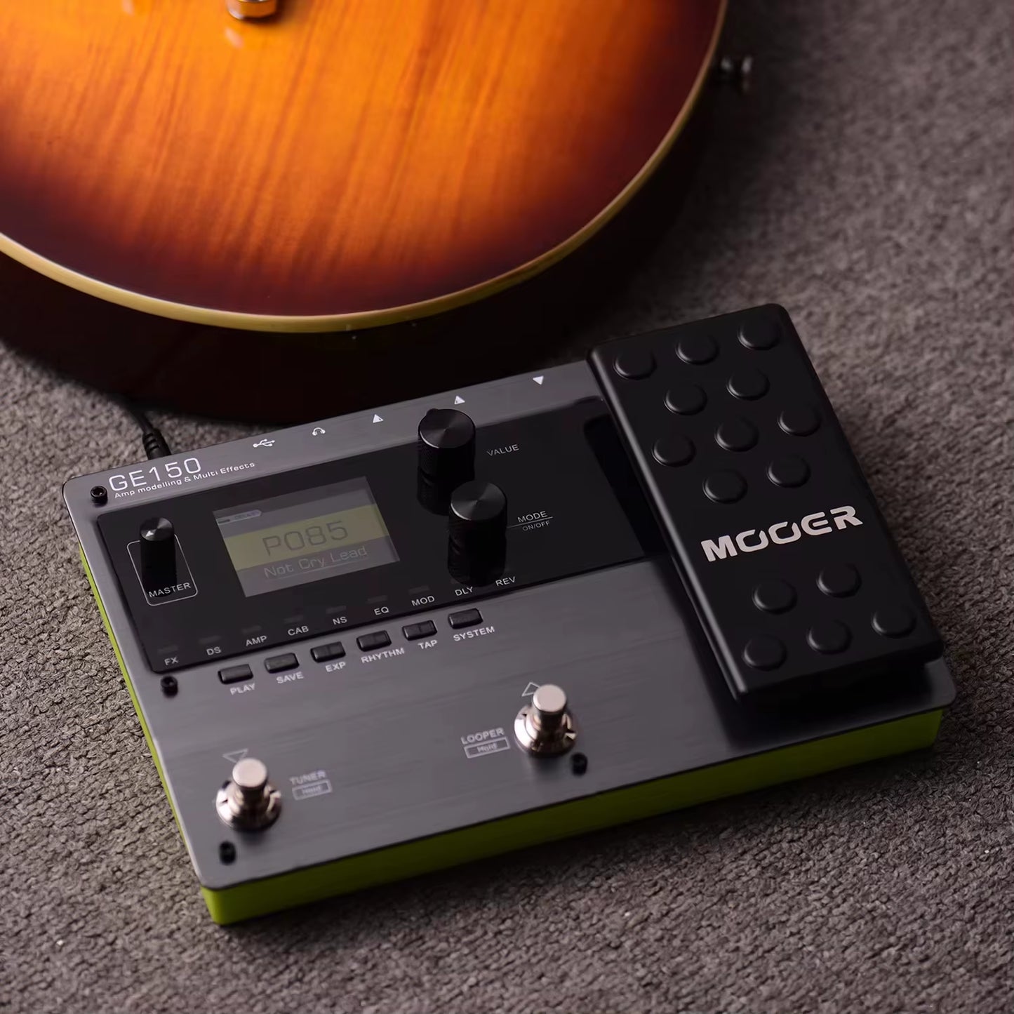 GE150 Amp Modelling & Multi Effects Pedal 55 Amplifier Models 151 Effects 80S Looper 40 Drum Rhythms 10 Metronome Tap