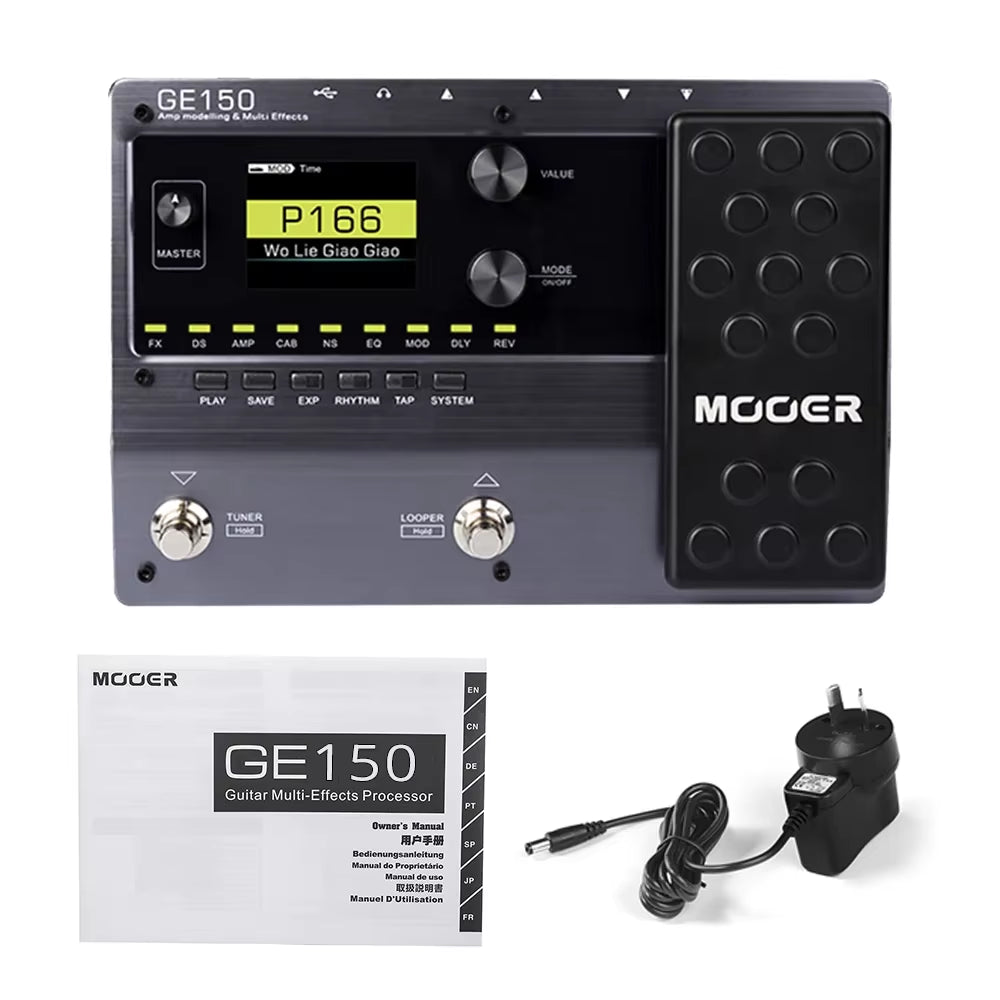 GE150 Amp Modelling & Multi Effects Pedal 55 Amplifier Models 151 Effects 80S Looper 40 Drum Rhythms 10 Metronome Tap