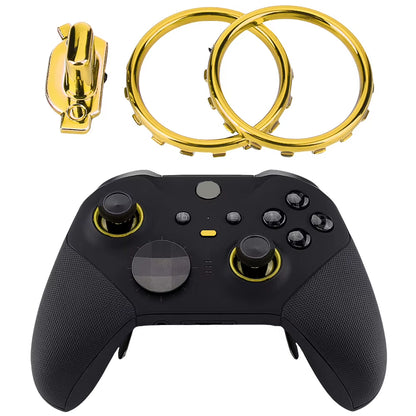Accent Rings Replacement Kit Profile Switch Buttons Replacement Parts with Screwdriver for Xbox One Elite Series 2 Controller