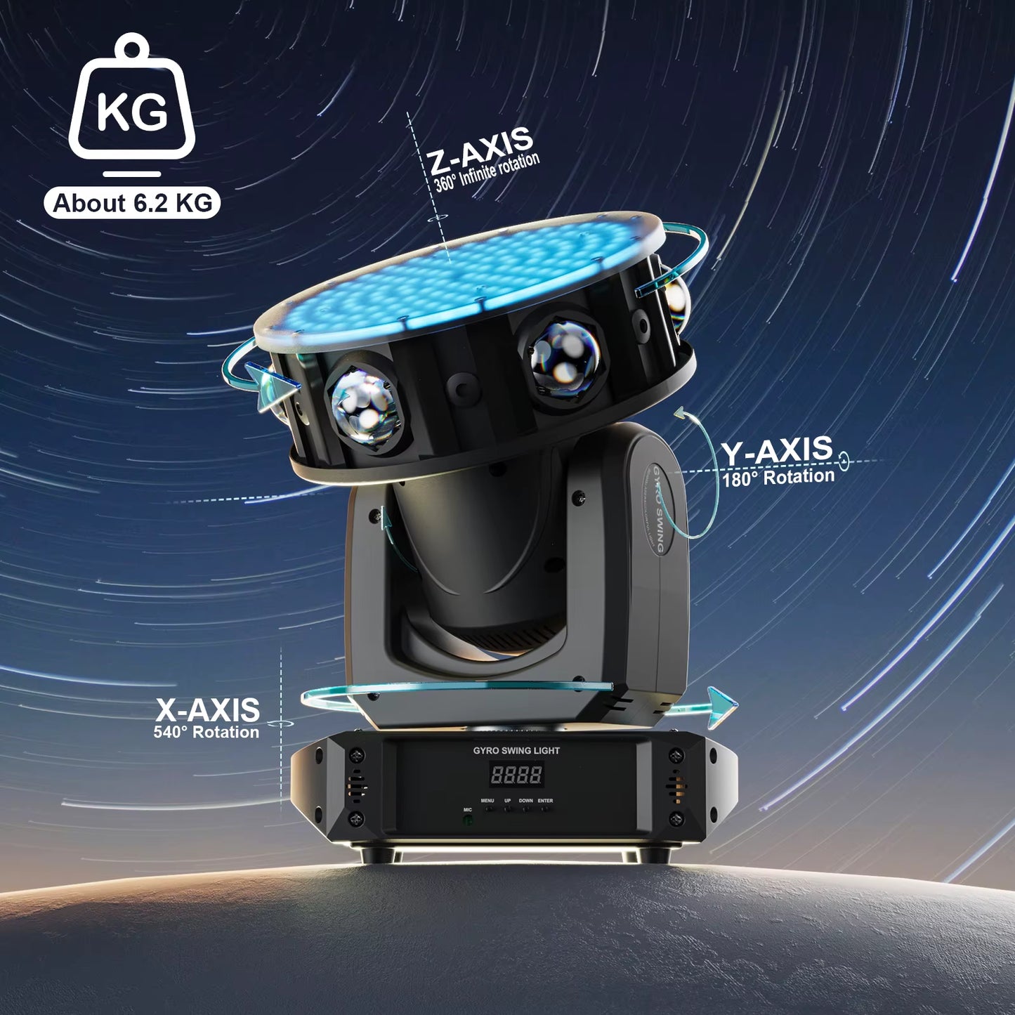 Mini LED 6X15W RGBW Moving Head Lighting 138PCS Bulbs Beam Lights DMX512 Stage Light for Disco KTV Party Lighting
