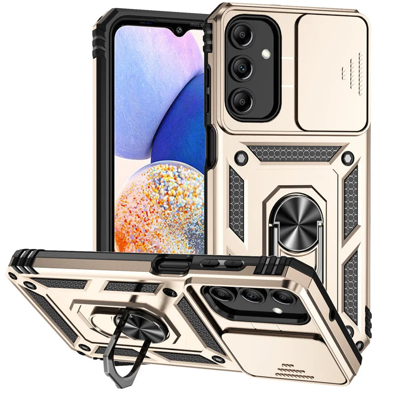 Slide Camera Lens Case for Samsung Galaxy A13 A23 A33 A53 A73 A22 A32 A52 A72 5G Armor Shockproof Coque for A04S M13 M23 M33 M53