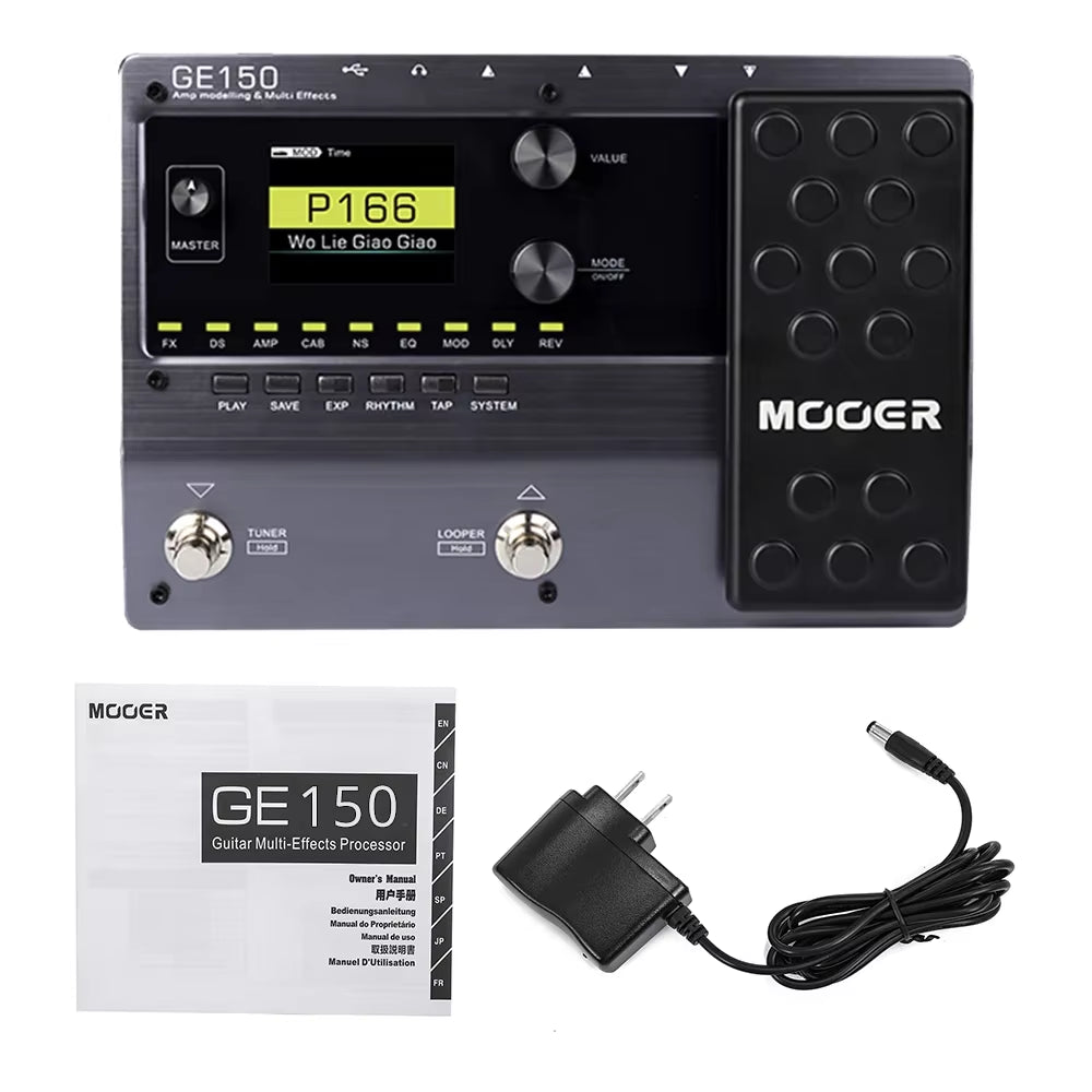 GE150 Amp Modelling & Multi Effects Pedal 55 Amplifier Models 151 Effects 80S Looper 40 Drum Rhythms 10 Metronome Tap
