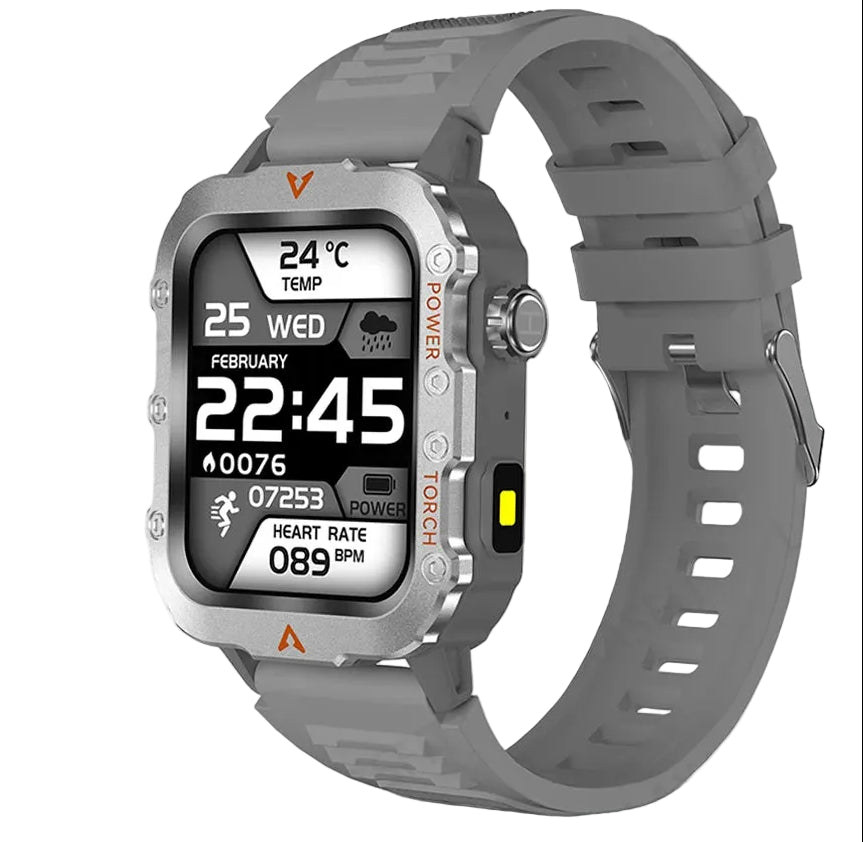 New Men'S Smart Watch LED Flashlight Outdoor Sports Smart Watch Wristwatch Health Monitoring Smart Watch