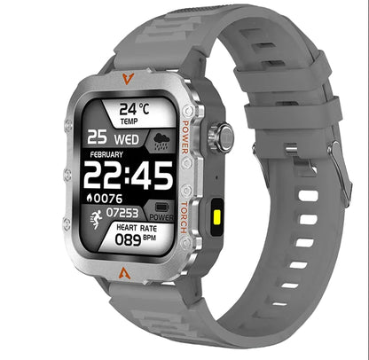 New Men'S Smart Watch LED Flashlight Outdoor Sports Smart Watch Wristwatch Health Monitoring Smart Watch
