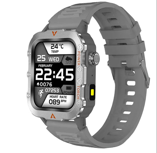New Men'S Smart Watch LED Flashlight Outdoor Sports Smart Watch Wristwatch Health Monitoring Smart Watch