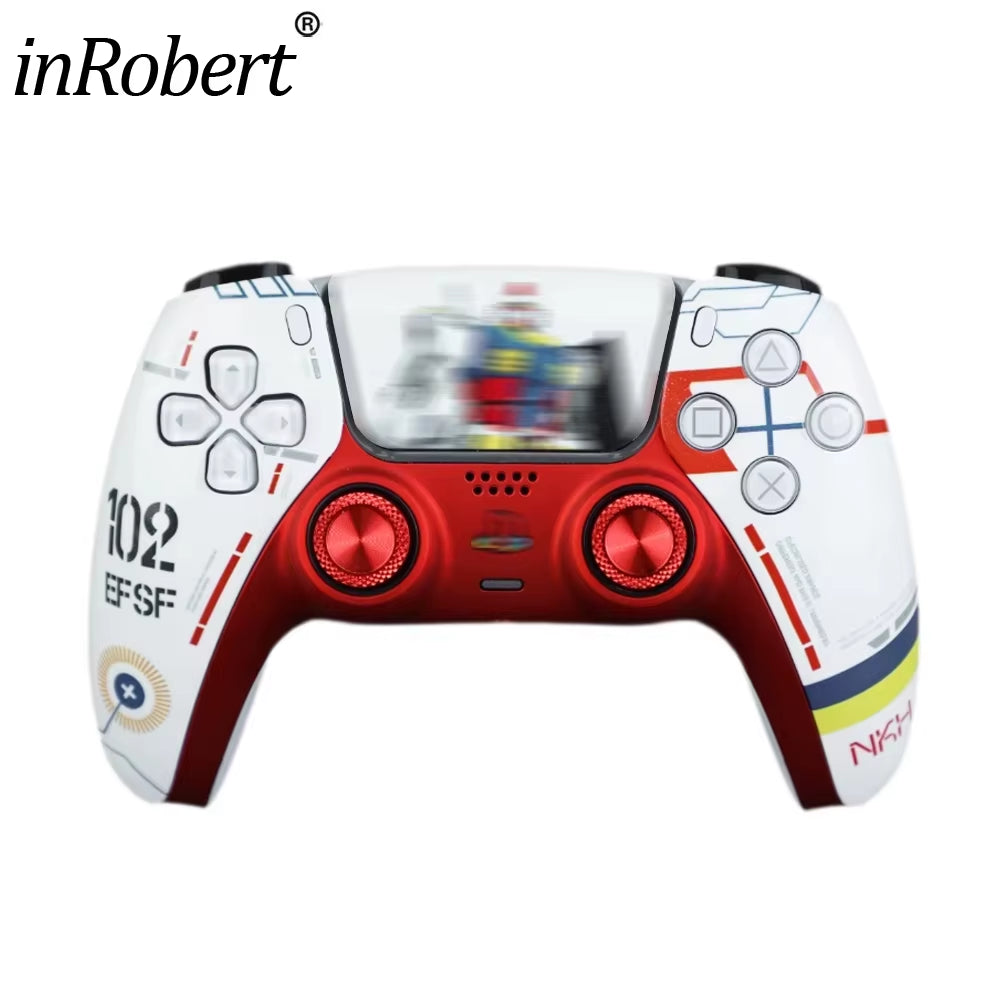 For PS5 Controller Limited Gundam Housing Shell Kit BDM-010/020/030/040/050 Metal Joystick Front Back Touchpad Cover Case