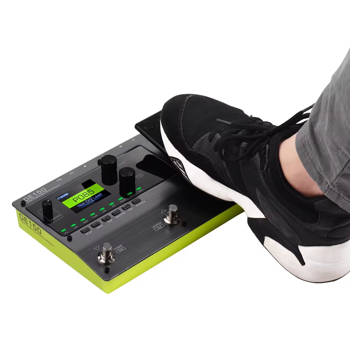 GE150 Amp Modelling & Multi Effects Pedal 55 Amplifier Models 151 Effects 80S Looper 40 Drum Rhythms 10 Metronome Tap