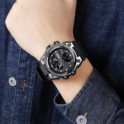 2031 Mens Multifunction Chrono Date 5Bar Waterproof Wristwatch Reloj Hombre Japan Digital Movement Back Light Sport Watche