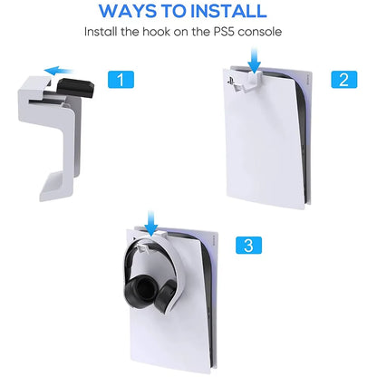 PS5 Accessories Headphone Stand Wall Mount Holder Hanger for PS5 Console Gaming Headset Hanging Bracket Storage Rack