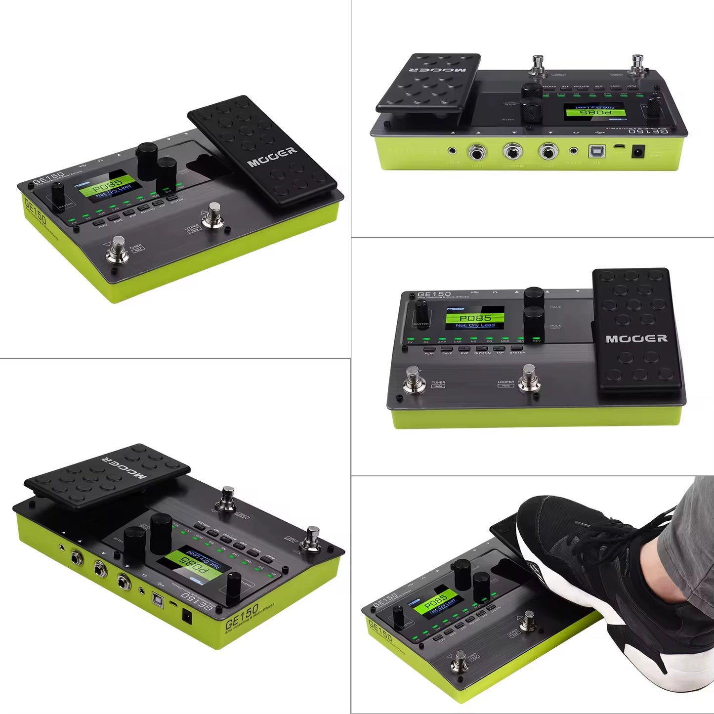 GE150 Amp Modelling & Multi Effects Pedal 55 Amplifier Models 151 Effects 80S Looper 40 Drum Rhythms 10 Metronome Tap