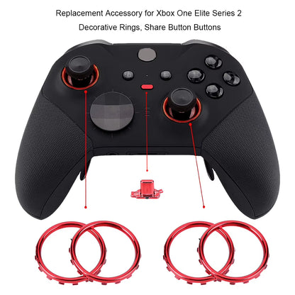 Accent Rings Replacement Kit Profile Switch Buttons Replacement Parts with Screwdriver for Xbox One Elite Series 2 Controller
