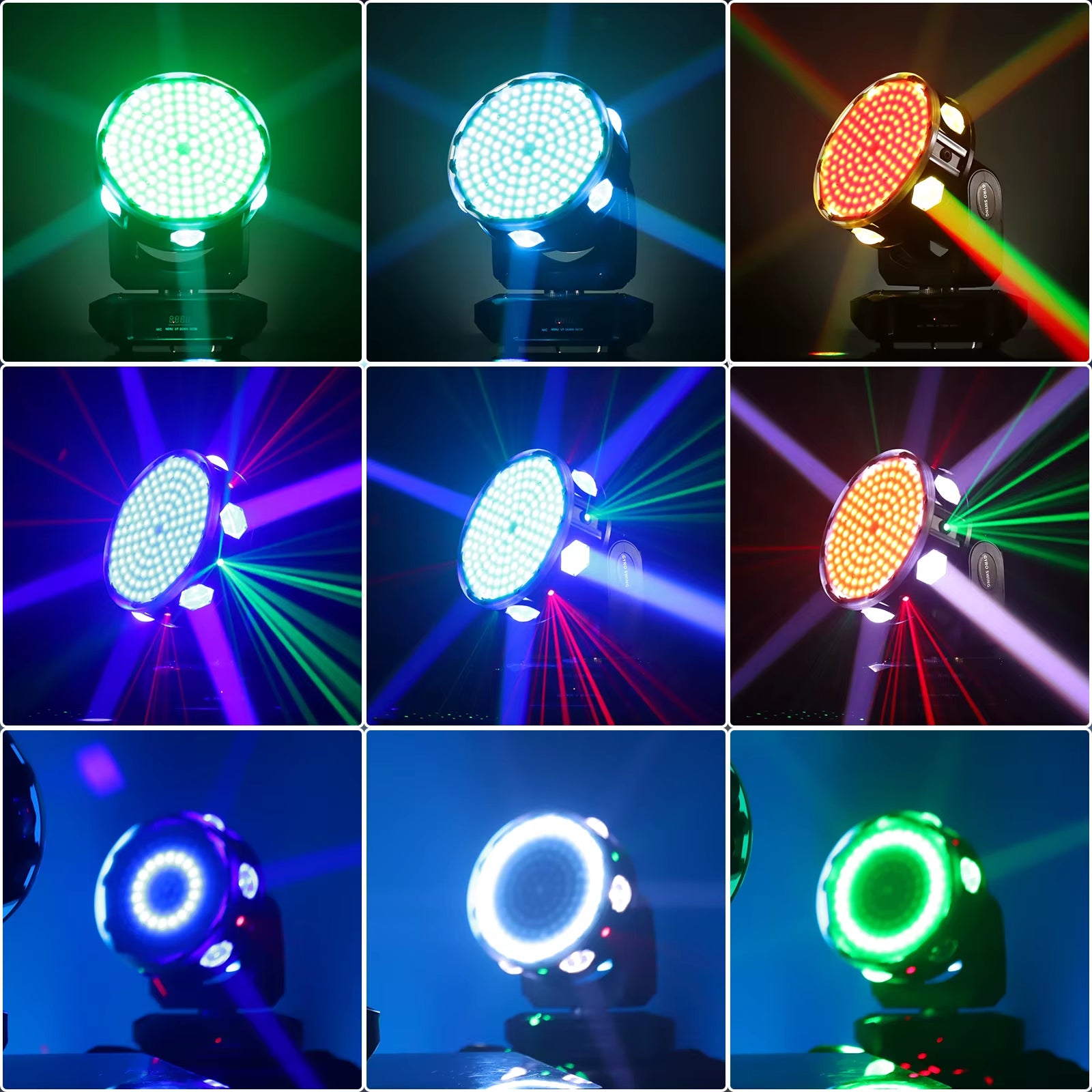Mini LED 6X15W RGBW Moving Head Lighting 138PCS Bulbs Beam Lights DMX512 Stage Light for Disco KTV Party Lighting