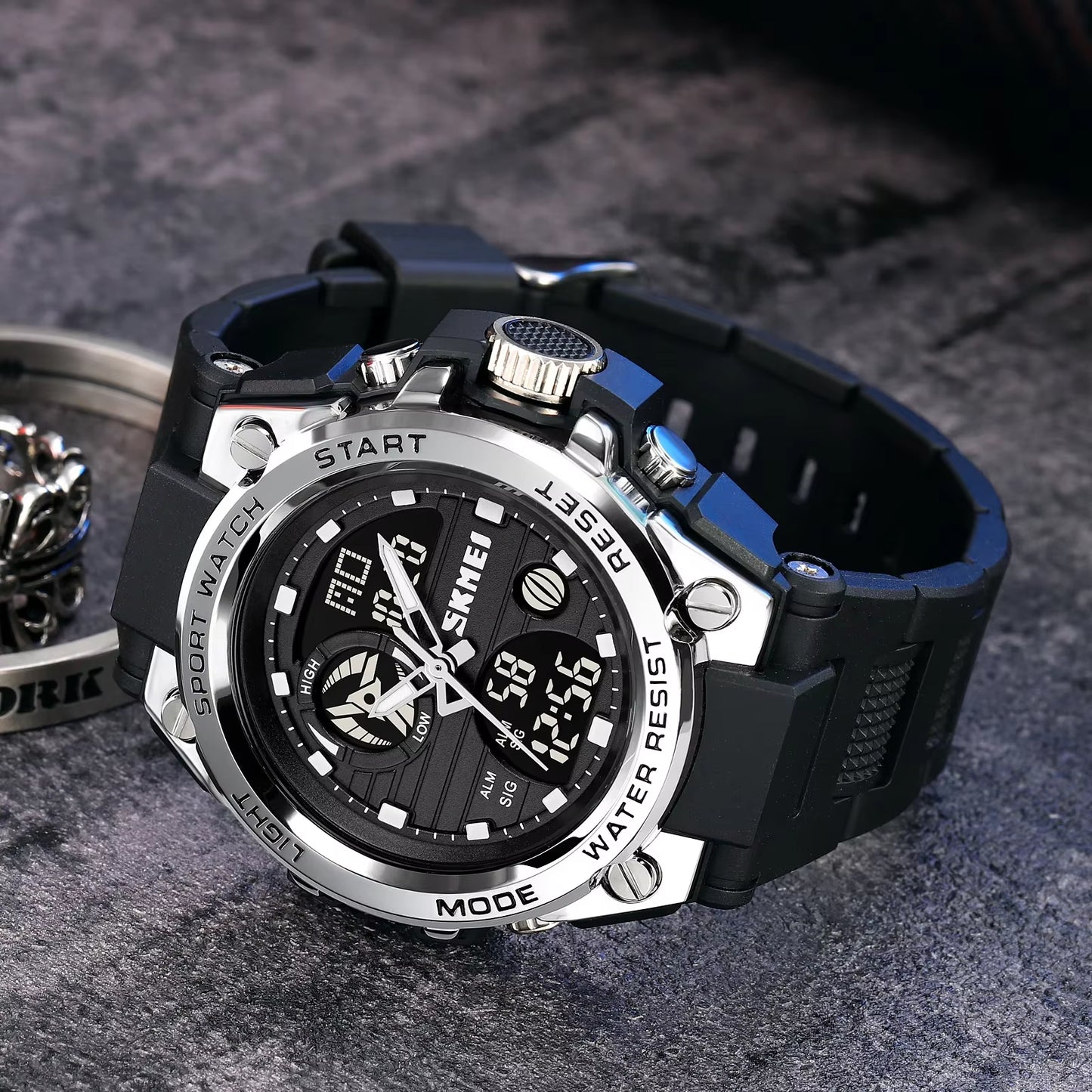 2031 Mens Multifunction Chrono Date 5Bar Waterproof Wristwatch Reloj Hombre Japan Digital Movement Back Light Sport Watche