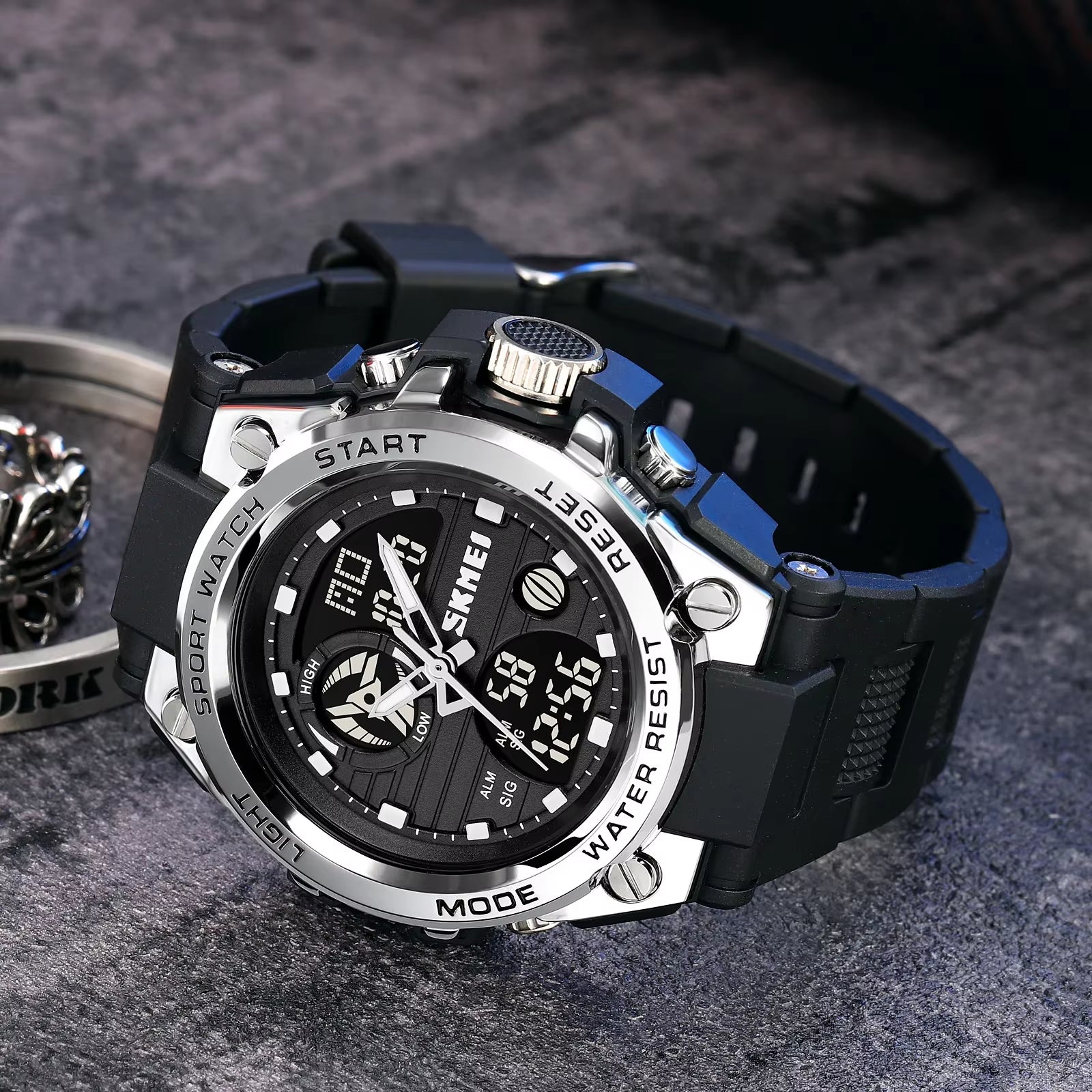 2031 Mens Multifunction Chrono Date 5Bar Waterproof Wristwatch Reloj Hombre Japan Digital Movement Back Light Sport Watche