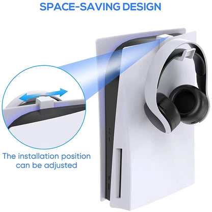 PS5 Accessories Headphone Stand Wall Mount Holder Hanger for PS5 Console Gaming Headset Hanging Bracket Storage Rack